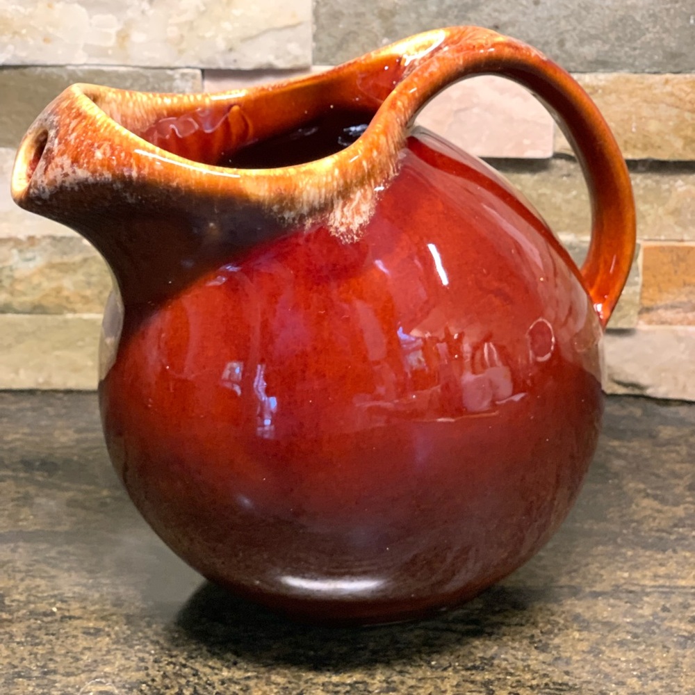 HULL | Brown Drip Ball Pitcher | Oven Proof
